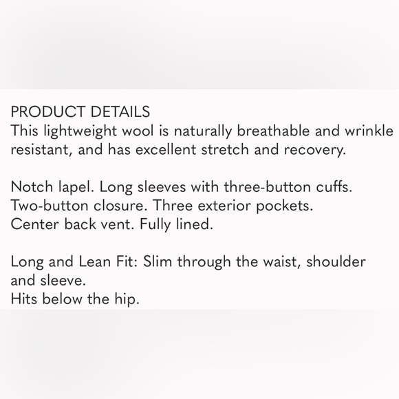 Banana Republic Long and lean blazer, size 6 - Picture 4 of 12